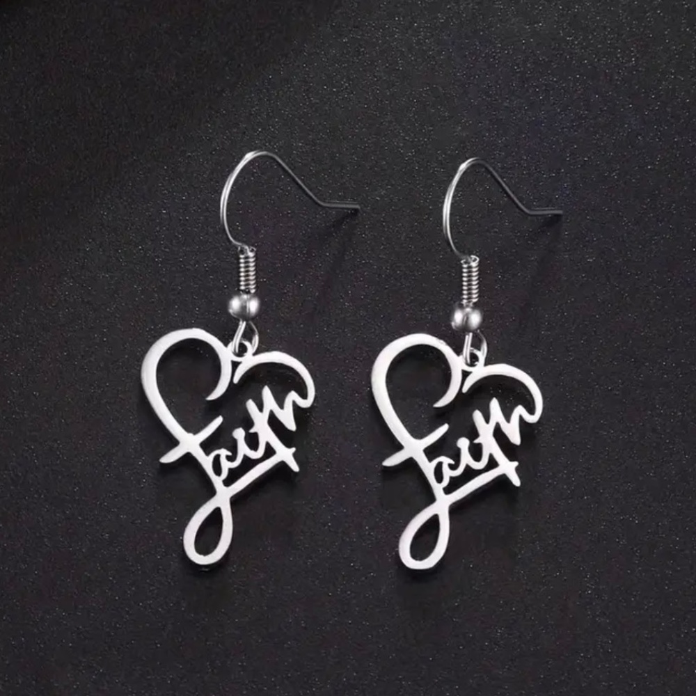 Faith Stainless Steel Earrings